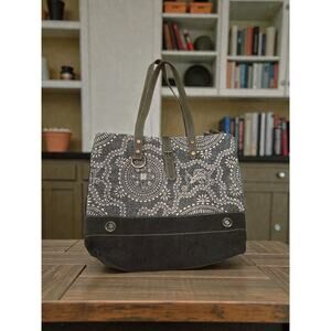 Myra Bag Canvas and Leather Tote Bag